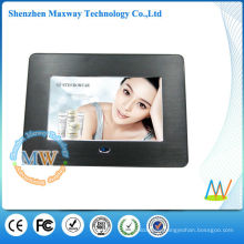 fashion brushed metal frame 7 inch digital photo frame